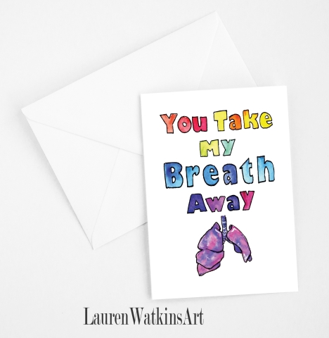 you take my breath Away card